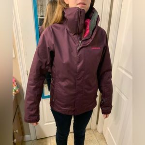 Purple Patagonia ski jacket size small
